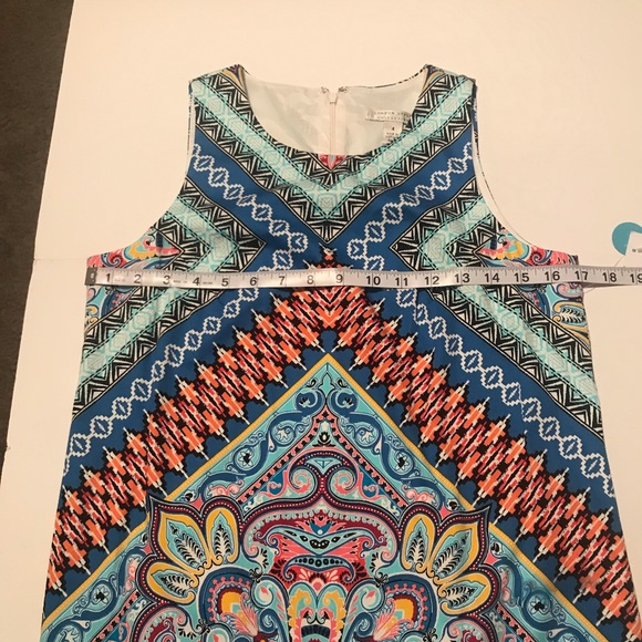 London Style Collection Dress Sz 4 Multi Color - Picture 7 of 14